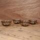 Set of 4 smoked bowls with Arcoroc wheat ear decoration