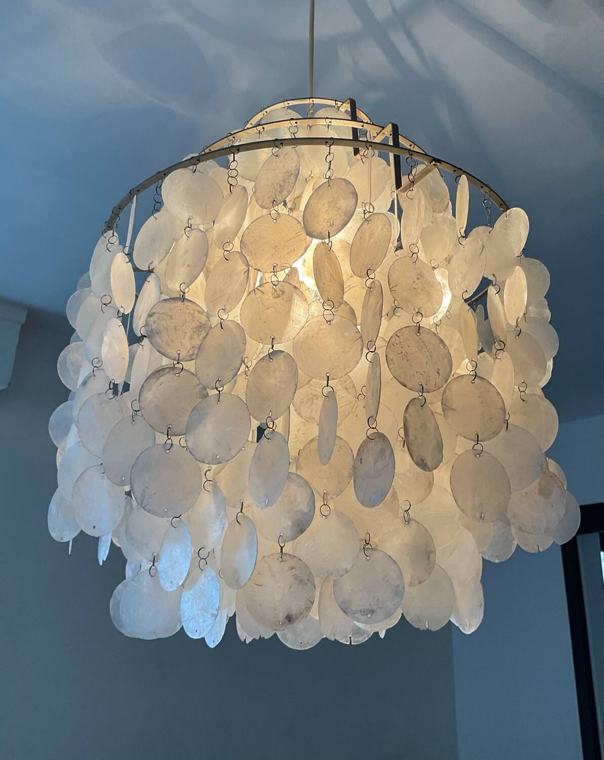 Lustre Verner Panton Fun 1DM suspension en nacre