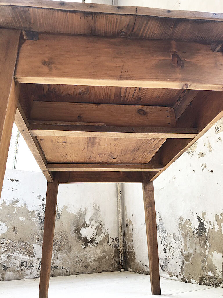 Pine and oak farm table