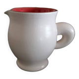 Pitcher signed Pol Chambost - Model 814 White and red - 1950s
