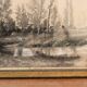 19th century drawing in black chalk