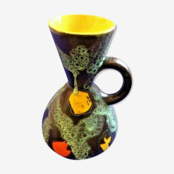 Vase céramique d'art Vallauris	décor lave