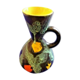 Vallauris ceramic vase lava decoration