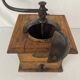 Wood and metal coffee grinder Peugeot Frères circa 1900