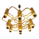 Large geometric brass chandelier, Gaetano Sciolari, Boulanger, 1970