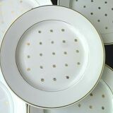 Set of 8 dessert plates in half porcelain of Lunéville model Sylvie