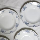 Assiettes creuses x6, Onnaing, modèle Algéciras, Granit, XIXème