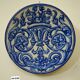 Spanish faience plate with blue decoration – 19th century