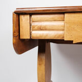 Dining table with extensions of birchwood