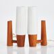 Anonymous Teak and Glass Wall Lights Pair from Sweden 1960