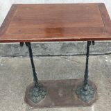 Old bistro table/foot cast iron floral decoration