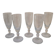 Cut glass champagne flutes. 1960s