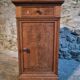 Antique French oak bedside table, early 20th century.