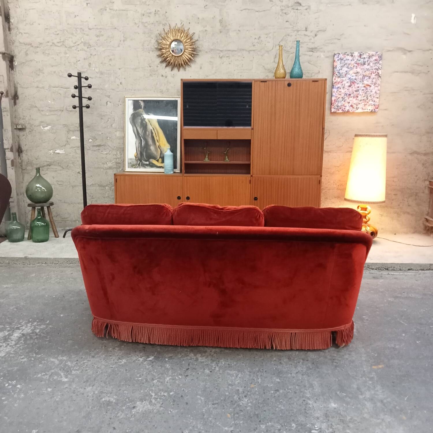 Jacques Coulon velvet sofa
