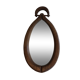 Brutalist mirror in oval shape 1950 - 30,5x59,5cm