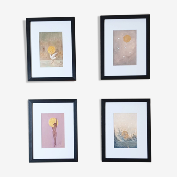 Set of 4 original framed paintings