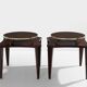 Alberto Pinto paire de tables d’appoint wengé et laiton 1990