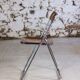 Folding chair in plexiglass and chrome, 1970