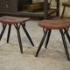 Pair of Pirkka stools by Ilmari Tapiovaara for Laukaan Puu (first edition, stamped) 1950s