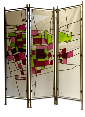 Paravent en vitrail (Stained