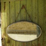 Oval art deco mirror