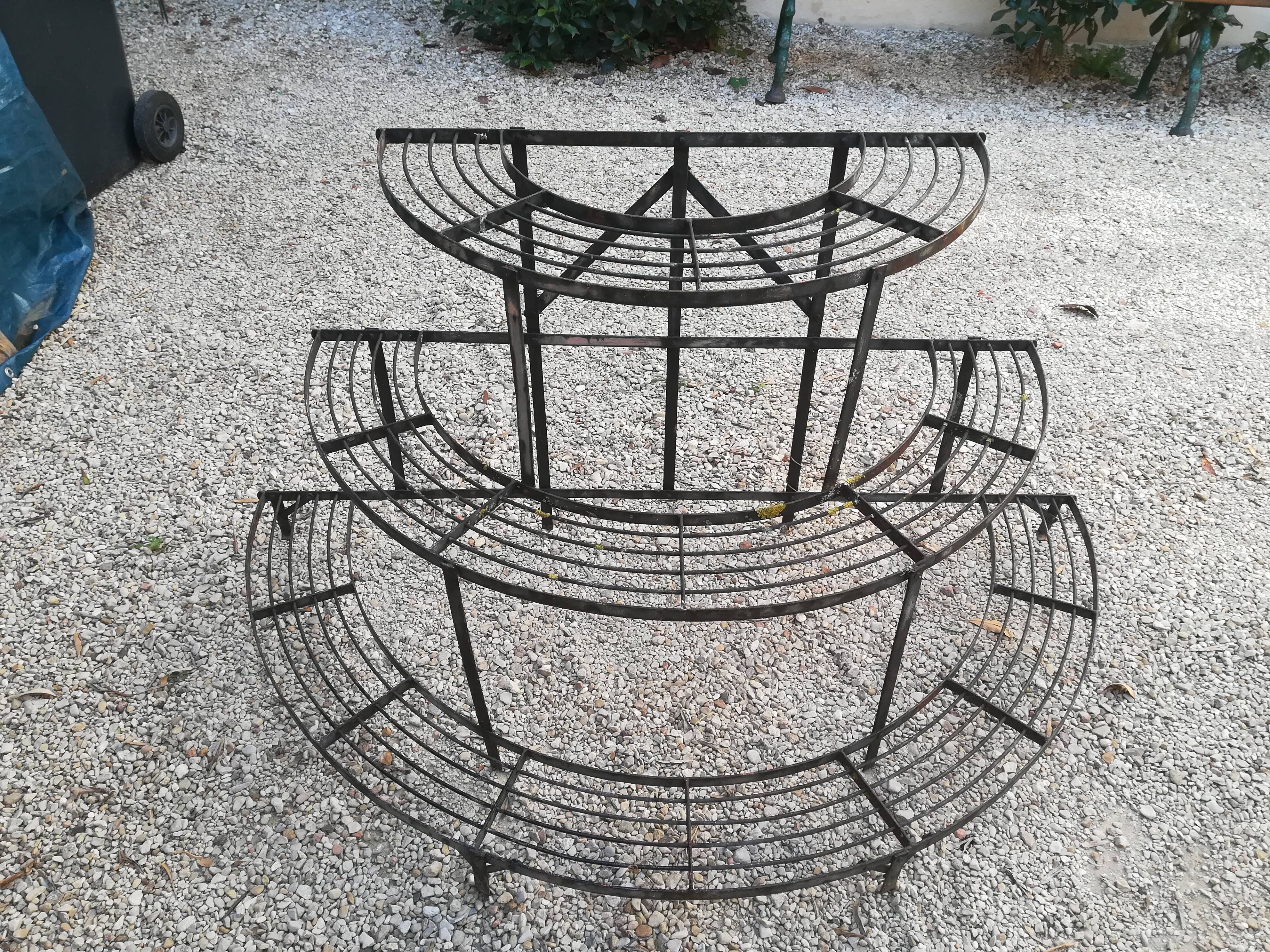 Wrought iron flower stand