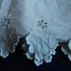 Drape in fine cotton canvas, white, MO monogram