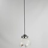 Lampe suspendue en verre de Murano effet brume en forme de vague