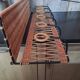 Wicker wall coat holder