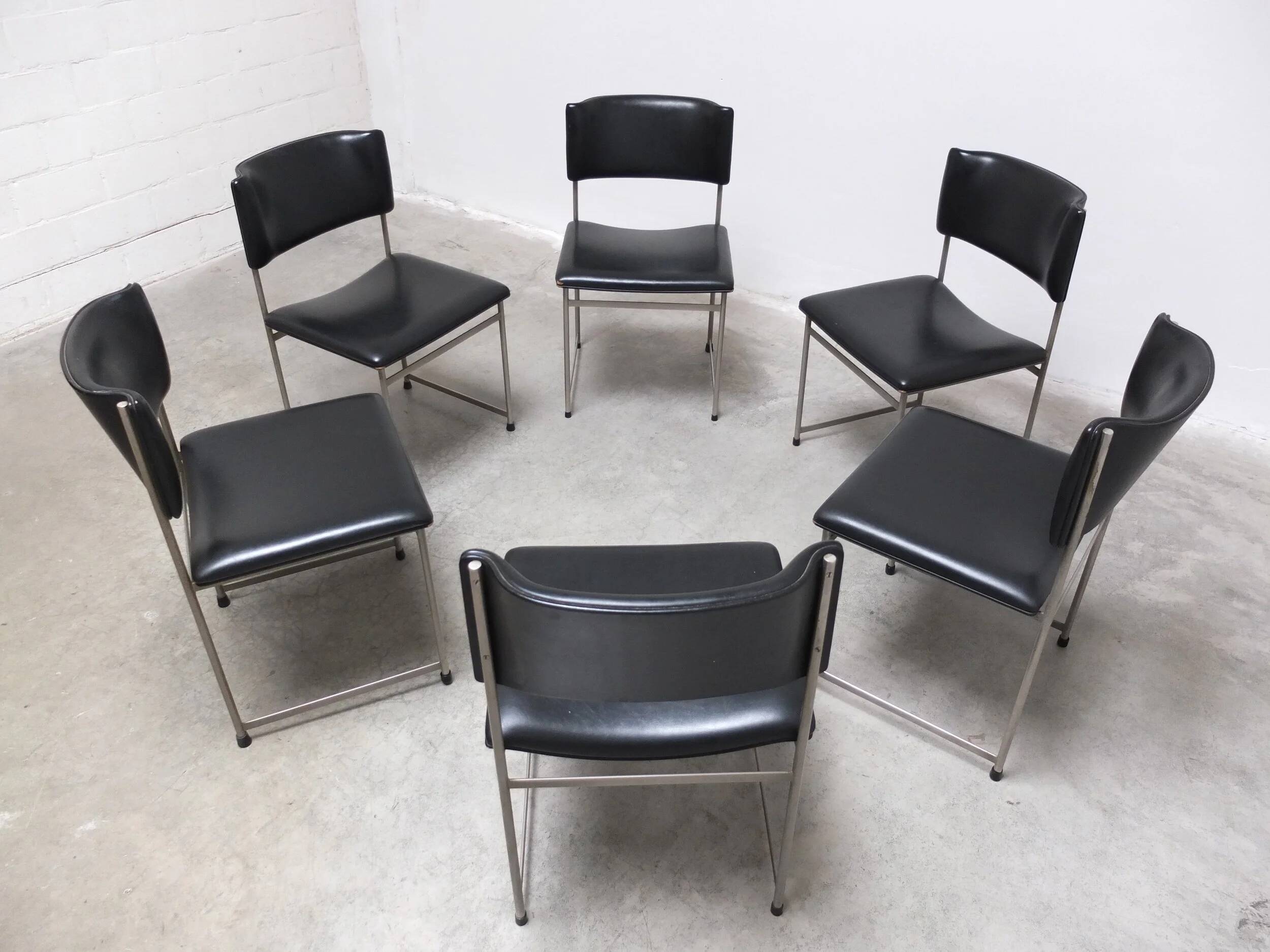Set of 6 'SM08' dining chairs by Cees Braakman for Pastoe, 1960s