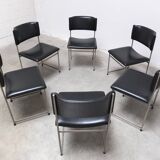 Set of 6 'SM08' dining chairs by Cees Braakman for Pastoe, 1960s