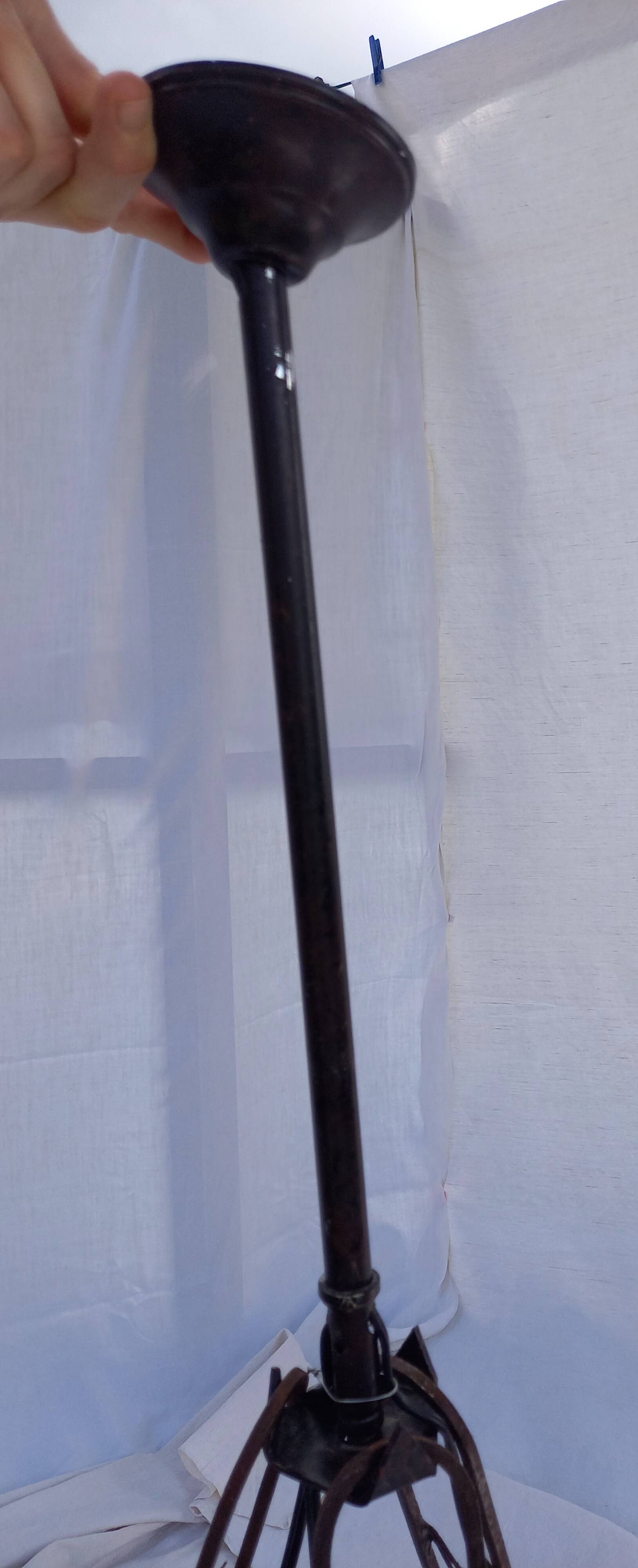 Wrought iron ceiling chandelier mount