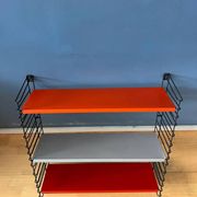 Orange, red and gray Tomado vintage modular wall system - shelves - unit
