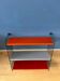 Étagère murale vintage Tomado en métal orange, rouge et gris