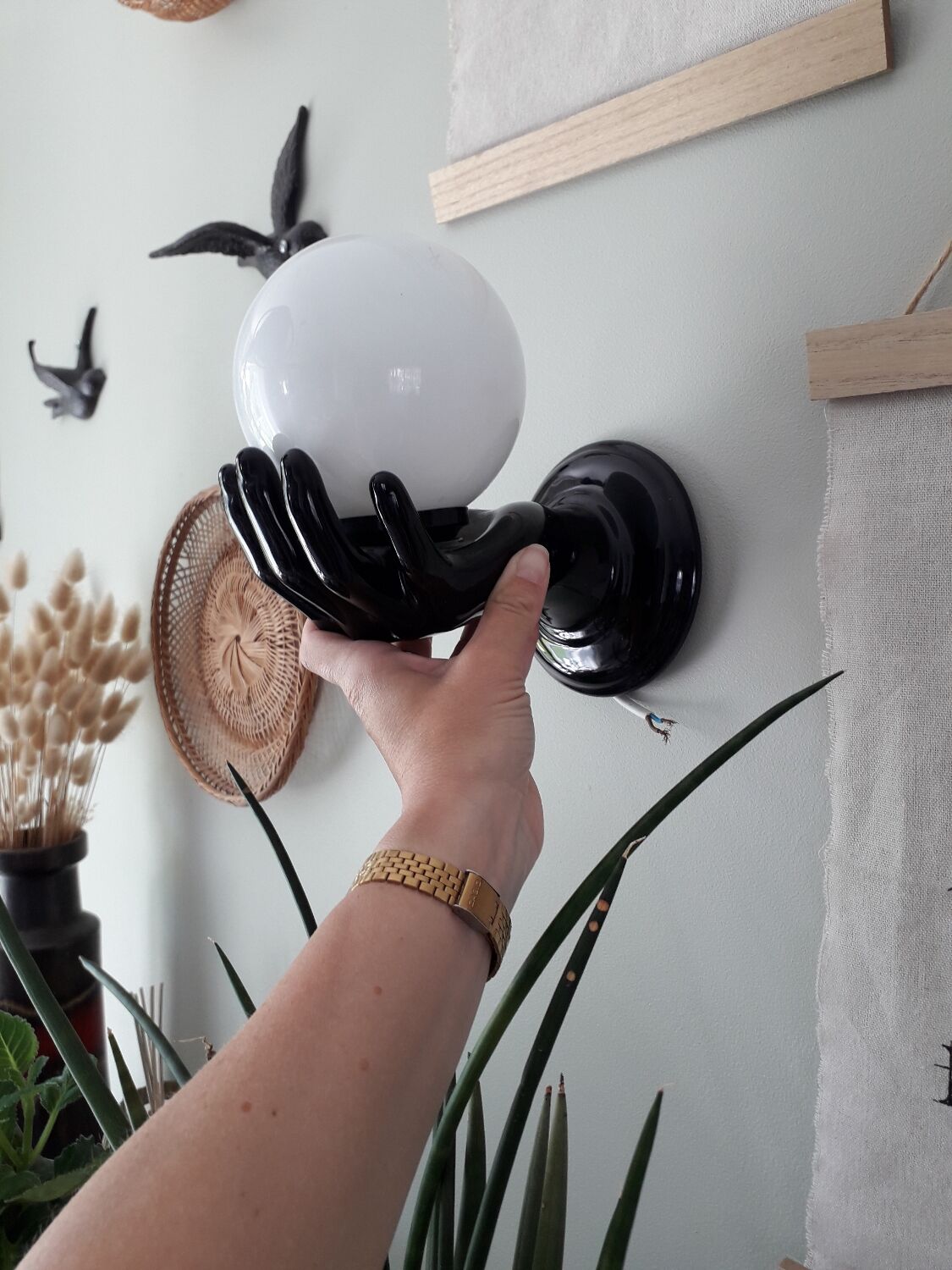 Vintage ceramic wall light