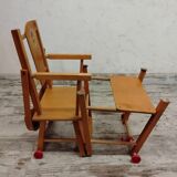 Transformable antique doll high chair