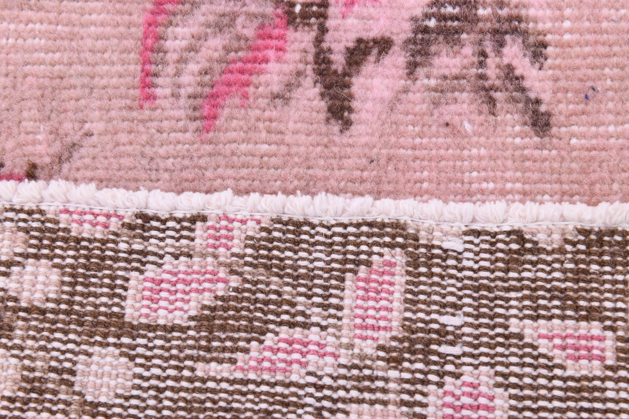 5x8 Pink Brown Vintage Area Rug 175x253Cm