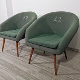 Armchairs from brussels expo, 1960s, set of 2