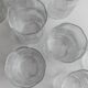 Clear crystal flower-shaped longdrink glasses – Vintage 1980s Luigi Bormioli, Italy, Set of 8