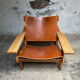 Fauteuil de chasse Kurt Østervig design danois chêne cuir