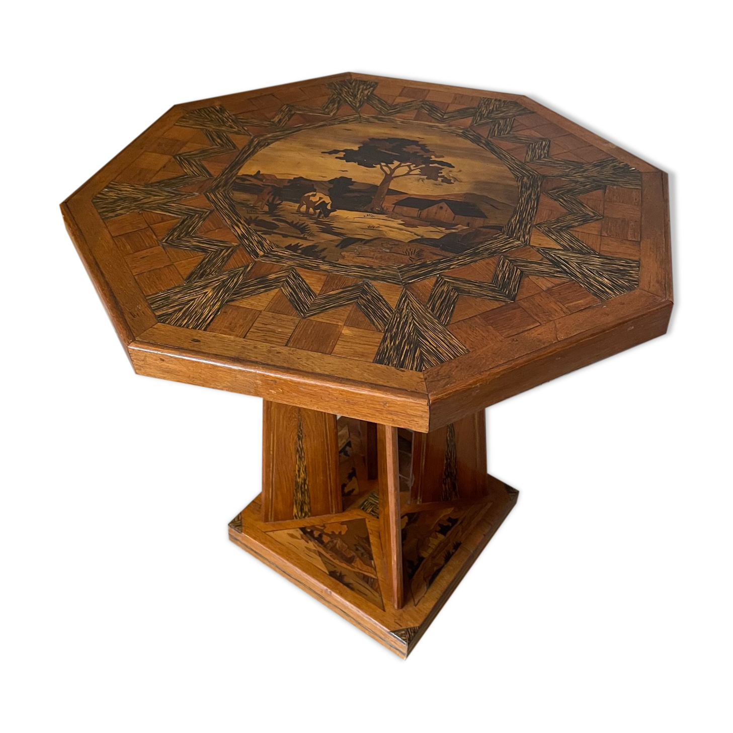 Table d'appoint marquetée