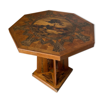 Table d'appoint marquetée