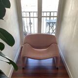 Pair of armchairs mod. F598 called "Groovy" Pierre Paulin 1964 - fabric of salmon origin
