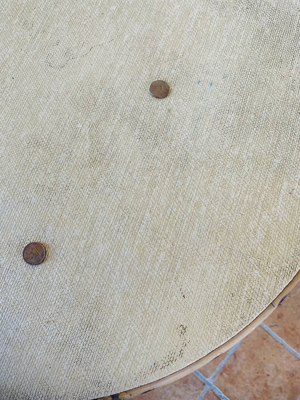 Table d'appoint en bambou et rotin circa 60's