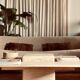 Vintage 1980s Italian travertine coffee table from Florence.