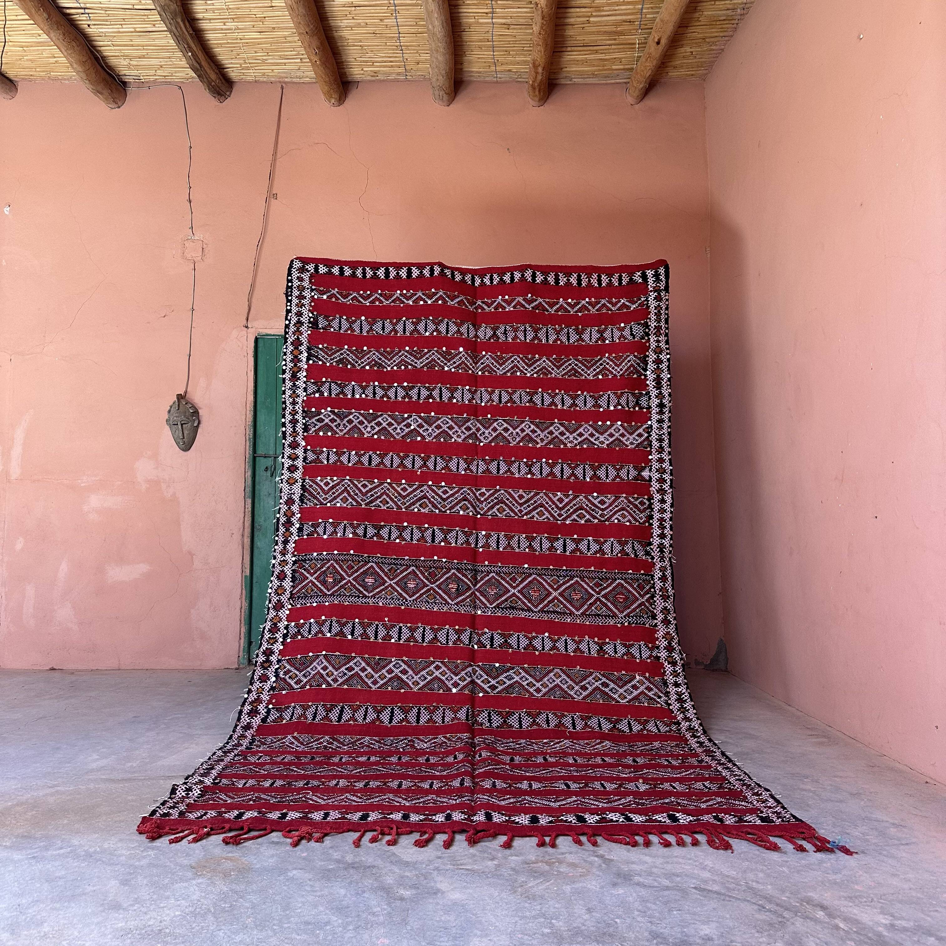 Moroccan Kilim Zemmour Rug - 302 x 173 cm