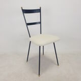Set of 2 Italian Metal and Brass Chairs, 1960's