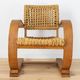 Armchair for Vibo Vesoul in wood and rope