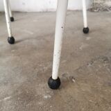 Set of 4 vintage chairs in metal and Skai