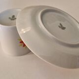 Ensemble à café 4 tasses et soucoupes, porcelaine vintage 1970